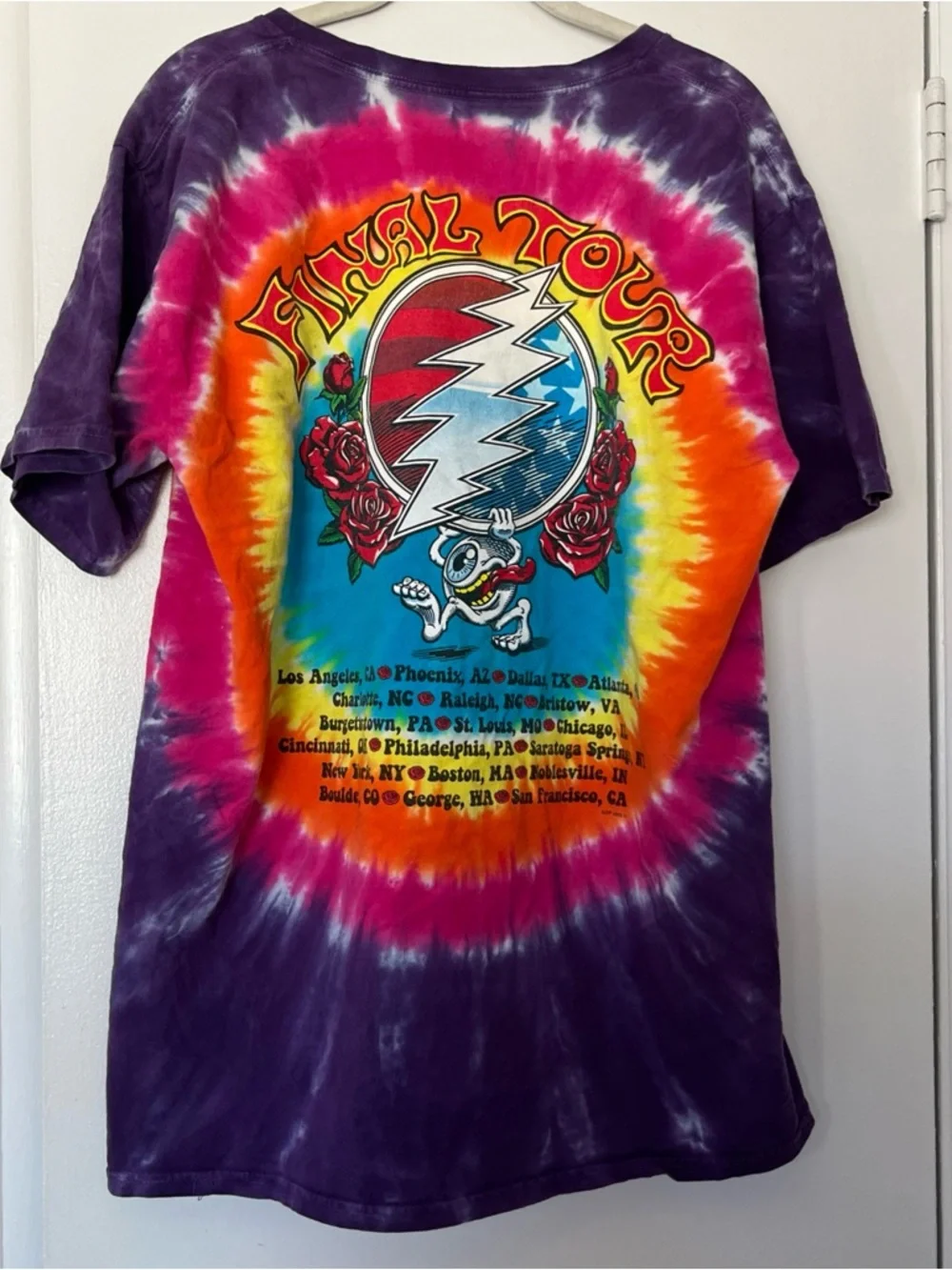 Dead & Company Tie-Dye Final Tour T-Shirt - Purple, Orange, Pink - Picture 2 of 3